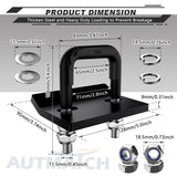 AUTMATCH Hitch Tightener Anti Rattle Stabilizer - Heavy Duty Hitch Clamp for 2.5 Inch Trailer Hitches, Rubber Isolator and Anti-Rust Double Coating Protective,Frosted Black