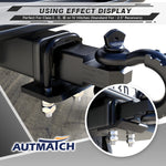 AUTMATCH Hitch Tightener Anti Rattle Stabilizer - Heavy Duty Hitch Clamp for 2.5 Inch Trailer Hitches, Rubber Isolator and Anti-Rust Double Coating Protective,Frosted Black