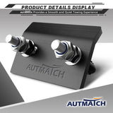 AUTMATCH Hitch Tightener Anti Rattle Stabilizer - Heavy Duty Hitch Clamp for 2.5 Inch Trailer Hitches, Rubber Isolator and Anti-Rust Double Coating Protective,Gunmetal Gray
