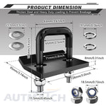 AUTMATCH Hitch Tightener Anti Rattle Stabilizer - Heavy Duty Hitch Clamp for 2.5 Inch Trailer Hitches, Rubber Isolator and Anti-Rust Double Coating Protective,Gunmetal Gray