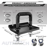 AUTMATCH Hitch Tightener Anti Rattle Stabilizer - Heavy Duty Hitch Clamp for 2.5 Inch Trailer Hitches, Rubber Isolator and Anti-Rust Double Coating Protective,Gunmetal Gray