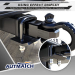 AUTMATCH Hitch Tightener Anti Rattle Stabilizer - Heavy Duty Hitch Clamp for 2.5 Inch Trailer Hitches, Rubber Isolator and Anti-Rust Double Coating Protective,Gunmetal Gray