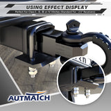 AUTMATCH Hitch Tightener Anti Rattle Stabilizer - Heavy Duty Hitch Clamp for 2.5 Inch Trailer Hitches, Rubber Isolator and Anti-Rust Double Coating Protective,Gunmetal Gray