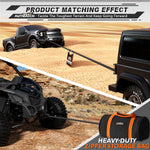 AUTMATCH Kinetic Recovery Tow Rope 7/8" x 20FT - Heavy Duty Offroad Snatch Strap 35000Lbs, 35% Elasticity Energy Recovery Rope for 4x4 Off-Road Vehicle, Truck, Trailer, ATV, UTV, Black