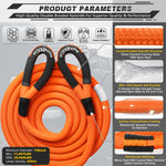 AUTMATCH Kinetic Recovery Tow Rope 7/8" x 20FT - Heavy Duty Offroad Snatch Strap 35000Lbs, 35% Elasticity Energy Recovery Rope for 4x4 Off-Road Vehicle, Truck, Trailer, ATV, UTV, Orange