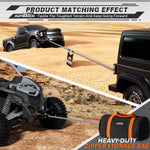 AUTMATCH Kinetic Recovery Tow Rope 7/8" x 20FT - Heavy Duty Offroad Snatch Strap 35000Lbs, 35% Elasticity Energy Recovery Rope for 4x4 Off-Road Vehicle, Truck, Trailer, ATV, UTV, Gray