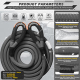 AUTMATCH Kinetic Recovery Tow Rope 1" x 20FT - Heavy Duty Offroad Snatch Strap 48000Lbs, 35% Elasticity Energy Recovery Rope for 4x4 Off-Road Vehicle, Truck, Trailer, ATV, UTV, Gray