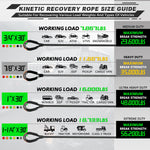 AUTMATCH Kinetic Recovery Tow Rope 7/8" x 30FT - Heavy Duty Energy Recovery Rope 35000Lbs, 35% Elasticity Offroad Snatch Strap for 4x4 Off-Road Vehicle, Truck, Trailer, ATV, UTV, Gray
