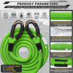 AUTMATCH Kinetic Recovery Tow Rope 7/8" x 30FT - Heavy Duty Energy Recovery Rope 35000Lbs, 35% Elasticity Offroad Snatch Strap for 4x4 Off-Road Vehicle, Truck, Trailer, ATV, UTV, Green