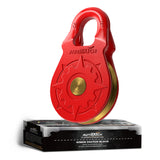 AUTMATCH Winch Snatch Block 18 Ton - Winch Pulley (79,366 Lbs) Break Strength, Heavy Duty Off Road Recovery Towing Pulley Blocks for Synthetic Rope or Steel Cable, Truck, UTV, ATV, Red