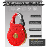 AUTMATCH Winch Snatch Block 18 Ton - Winch Pulley (79,366 Lbs) Break Strength, Heavy Duty Off Road Recovery Towing Pulley Blocks for Synthetic Rope or Steel Cable, Truck, UTV, ATV, Red