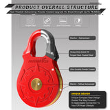 AUTMATCH Winch Snatch Block 18 Ton - Winch Pulley (79,366 Lbs) Break Strength, Heavy Duty Off Road Recovery Towing Pulley Blocks for Synthetic Rope or Steel Cable, Truck, UTV, ATV, Red