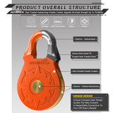 AUTMATCH Winch Snatch Block 18 Ton - Winch Pulley (79,366 Lbs) Break Strength, Heavy Duty Off Road Recovery Towing Pulley Blocks for Synthetic Rope or Steel Cable, Truck, UTV, ATV, Orange