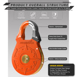 AUTMATCH Winch Snatch Block 18 Ton - Winch Pulley (79,366 Lbs) Break Strength, Heavy Duty Off Road Recovery Towing Pulley Blocks for Synthetic Rope or Steel Cable, Truck, UTV, ATV, Orange