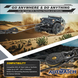 AUTMATCH Winch Snatch Block 18 Ton - Winch Pulley (79,366 Lbs) Break Strength, Heavy Duty Off Road Recovery Towing Pulley Blocks for Synthetic Rope or Steel Cable, Truck, UTV, ATV, Gunmetal Gray