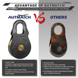 AUTMATCH Winch Snatch Block 18 Ton - Winch Pulley (79,366 Lbs) Break Strength, Heavy Duty Off Road Recovery Towing Pulley Blocks for Synthetic Rope or Steel Cable, Truck, UTV, ATV, Gunmetal Gray