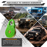 AUTMATCH Winch Snatch Block 18 Ton - Winch Pulley (79,366 Lbs) Break Strength, Heavy Duty Off Road Recovery Towing Pulley Blocks for Synthetic Rope or Steel Cable, Truck, UTV, ATV, Green