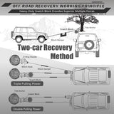 AUTMATCH Winch Snatch Block 18 Ton - Winch Pulley (79,366 Lbs) Break Strength, Heavy Duty Off Road Recovery Towing Pulley Blocks for Synthetic Rope or Steel Cable, Truck, UTV, ATV, Matte Black