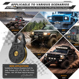 AUTMATCH Winch Snatch Block 18 Ton - Winch Pulley (79,366 Lbs) Break Strength, Heavy Duty Off Road Recovery Towing Pulley Blocks for Synthetic Rope or Steel Cable, Truck, UTV, ATV, Grainstone