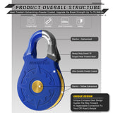 AUTMATCH Winch Snatch Block 18 Ton - Winch Pulley (79,366 Lbs) Break Strength, Heavy Duty Off Road Recovery Towing Pulley Blocks for Synthetic Rope or Steel Cable, Truck, UTV, ATV, Blue