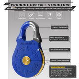 AUTMATCH Winch Snatch Block 18 Ton - Winch Pulley (79,366 Lbs) Break Strength, Heavy Duty Off Road Recovery Towing Pulley Blocks for Synthetic Rope or Steel Cable, Truck, UTV, ATV, Blue
