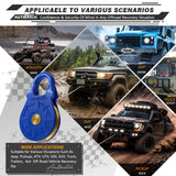 AUTMATCH Winch Snatch Block 18 Ton - Winch Pulley (79,366 Lbs) Break Strength, Heavy Duty Off Road Recovery Towing Pulley Blocks for Synthetic Rope or Steel Cable, Truck, UTV, ATV, Blue