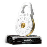 AUTMATCH Winch Snatch Block 18 Ton - Winch Pulley (79,366 Lbs) Break Strength, Heavy Duty Off Road Recovery Towing Pulley Blocks for Synthetic Rope or Steel Cable, Truck, UTV, ATV, White