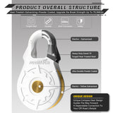 AUTMATCH Winch Snatch Block 18 Ton - Winch Pulley (79,366 Lbs) Break Strength, Heavy Duty Off Road Recovery Towing Pulley Blocks for Synthetic Rope or Steel Cable, Truck, UTV, ATV, White