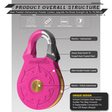 AUTMATCH Winch Snatch Block 18 Ton - Winch Pulley (79,366 Lbs) Break Strength, Heavy Duty Off Road Recovery Towing Pulley Blocks for Synthetic Rope or Steel Cable, Truck, UTV, ATV, Pink