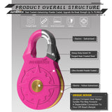 AUTMATCH Winch Snatch Block 18 Ton - Winch Pulley (79,366 Lbs) Break Strength, Heavy Duty Off Road Recovery Towing Pulley Blocks for Synthetic Rope or Steel Cable, Truck, UTV, ATV, Pink