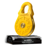 AUTMATCH Winch Snatch Block 18 Ton - Winch Pulley (79,366 Lbs) Break Strength, Heavy Duty Off Road Recovery Towing Pulley Blocks for Synthetic Rope or Steel Cable, Truck, UTV, ATV,Yellow