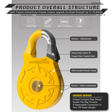 AUTMATCH Winch Snatch Block 18 Ton - Winch Pulley (79,366 Lbs) Break Strength, Heavy Duty Off Road Recovery Towing Pulley Blocks for Synthetic Rope or Steel Cable, Truck, UTV, ATV,Yellow