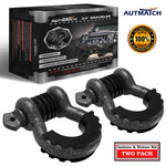 AUTMATCH 3/4" D Ring Shackle (2 Pack) 41,887Ib Break Strength with 7/8" Screw Pin and Isolator & Washer Kit Dark Grainstone