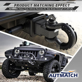 AUTMATCH 3/4" D Ring Shackle (2 Pack) 41,887Ib Break Strength with 7/8" Screw Pin and Isolator & Washer Kit Dark Grainstone