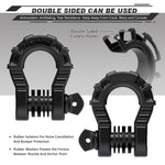AUTMATCH Shackles 3/4" D Ring Shackle (2 Pack) 68,000Ibs Break Strength with Shackle Isolator & Washers Kit Black