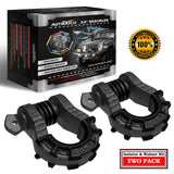AUTMATCH Shackles 3/4" D Ring Shackle (2 Pack) 68,000Ibs Break Strength with Shackle Isolator & Washers Kit Grainstone