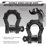 AUTMATCH Shackles 3/4" D Ring Shackle (2 Pack) 68,000Ibs Break Strength with Shackle Isolator & Washers Kit Grainstone