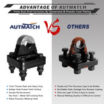 AUTMATCH D Ring Shackle Mount with Backer Plate (2 Pack) - Bolt On Clevis Mount Bumper Shackle Bracket, Max 24T (52,910 Lbs) for Bumper, Tractor Bucket, Trailer Truck, Black