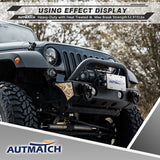 AUTMATCH D Ring Shackle Mount with Backer Plate (2 Pack) - Bolt On Clevis Mount Bumper Shackle Bracket, Max 24T (52,910 Lbs) for Bumper, Tractor Bucket, Trailer Truck, Black