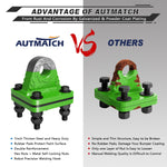 AUTMATCH D Ring Shackle Mount with Backer Plate (2 Pack) - Bolt On Clevis Mount Bumper Shackle Bracket, Max 24T (52,910 Lbs) For Bumper, Bucket, Trailer Truck, Green