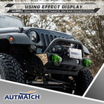 AUTMATCH D Ring Shackle Mount with Backer Plate (2 Pack) - Bolt On Clevis Mount Bumper Shackle Bracket, Max 24T (52,910 Lbs) For Bumper, Bucket, Trailer Truck, Green
