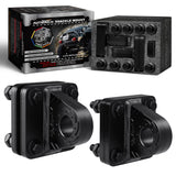 AUTMATCH D Ring Shackle Mount with Backer Plate (2 Pack) - Bolt On Clevis Mount Bumper Shackle Bracket, Max 24T (52,910 Lbs) For Bumper, Bucket, Trailer Truck, Matte Black