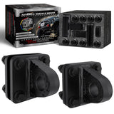 AUTMATCH D Ring Shackle Mount with Backer Plate (2 Pack) - Bolt On Clevis Mount Bumper Shackle Bracket, Max 24T (52,910 Lbs) for Bumper, Tractor Bucket, Trailer Truck, Frosted Black