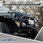 AUTMATCH D Ring Shackle Mount with Backer Plate (2 Pack) - Bolt On Clevis Mount Bumper Shackle Bracket, Max 24T (52,910 Lbs) For Bumper, Bucket, Trailer Truck,White