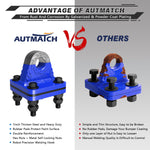 AUTMATCH D Ring Shackle Mount with Backer Plate (2 Pack) - Bolt On Clevis Mount Bumper Shackle Bracket, Max 24T (52,910 Lbs) For Bumper, Bucket, Trailer Truck, Blue