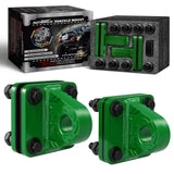 AUTMATCH D Ring Shackle Mount with Backer Plate (2 Pack) - Bolt On Clevis Mount Bumper Shackle Bracket, Max 24T (52,910 Lbs) For Bumper, Bucket, Trailer Truck, Dark Green