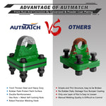 AUTMATCH D Ring Shackle Mount with Backer Plate (2 Pack) - Bolt On Clevis Mount Bumper Shackle Bracket, Max 24T (52,910 Lbs) For Bumper, Bucket, Trailer Truck, Dark Green