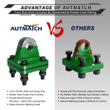AUTMATCH D Ring Shackle Mount with Backer Plate (2 Pack) - Bolt On Clevis Mount Bumper Shackle Bracket, Max 24T (52,910 Lbs) For Bumper, Bucket, Trailer Truck, Dark Green