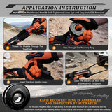 AUTMATCH Recovery Ring 76,000Lbs - Heavy Duty Flame Winch Snatch Block Pulley Ring for Synthetic Rope, Aluminum Towing Ring Off-Road Recovery Gear for Soft Shackle, SUV, UTV, ATV, Truck