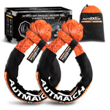 AUTMATCH Soft Shackle 3/4" x 24" (2-Pack) - 66,200Lbs Break Strength UHMWPE Synthetic Shackles, Heavy Duty Recovery Tow Shackle Kit for Off-Road, Jeep, Truck, SUV, ATV, UTV